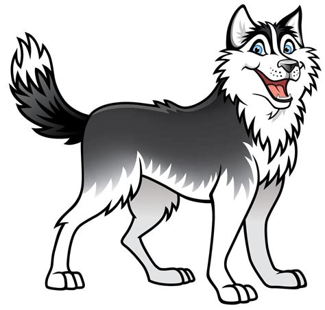 cartoon husky|More.